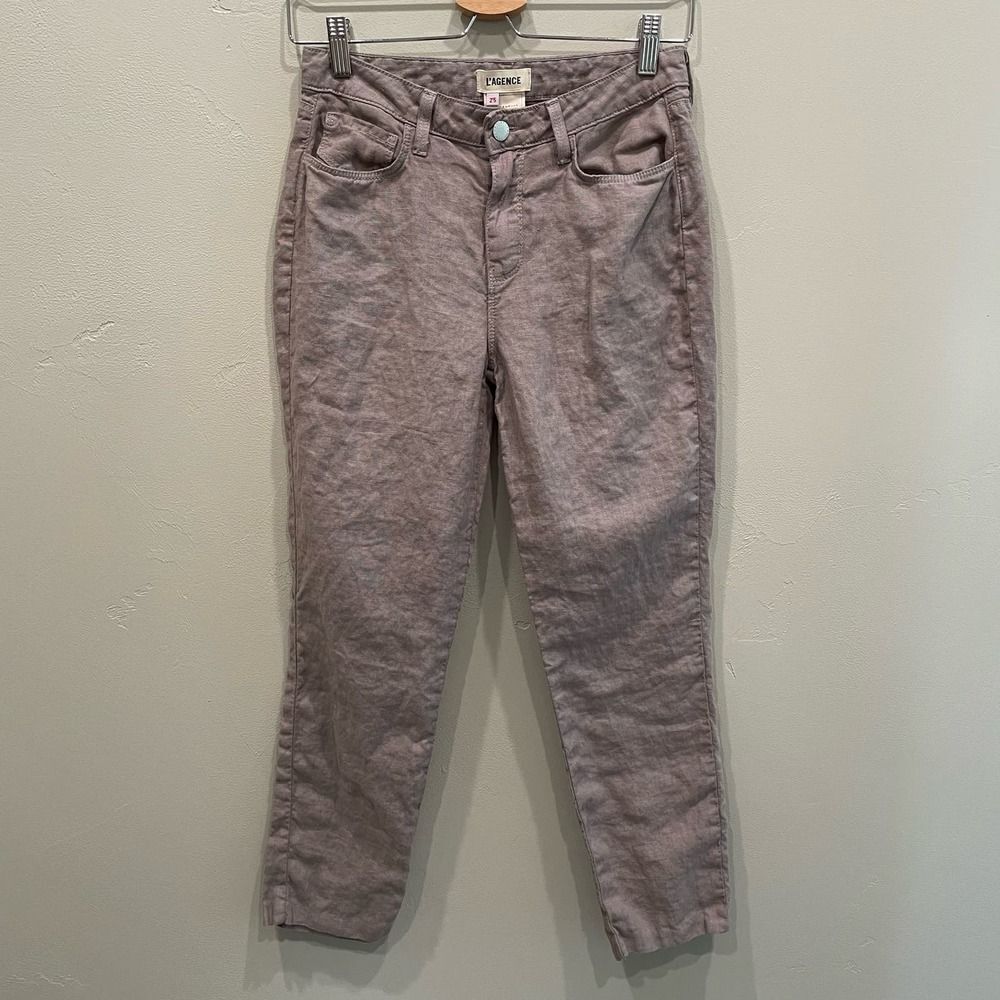 L'AGENCE Sada Tan Brown Casual Skinny Pants - Size: 25